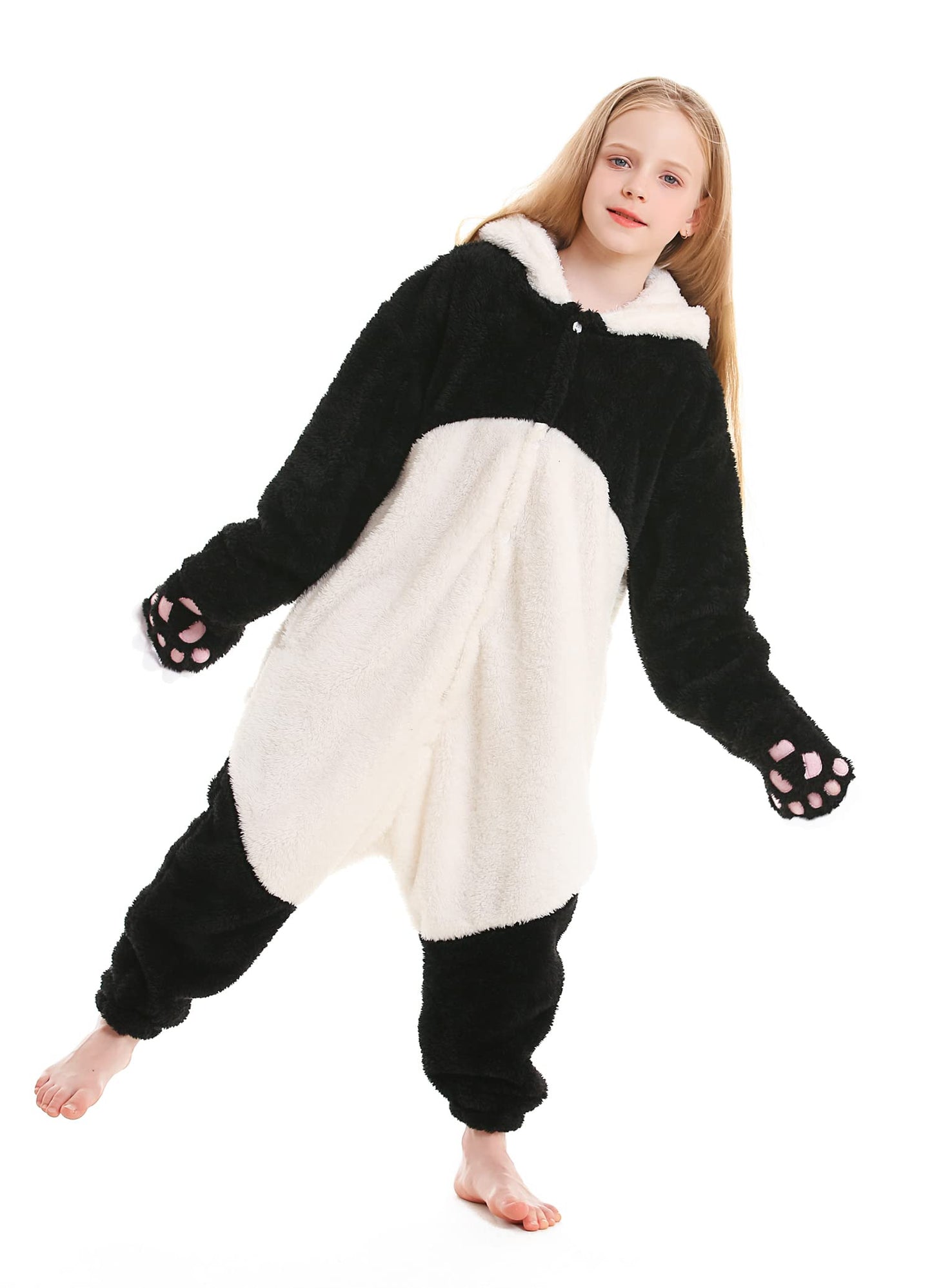 Atoz Onesie For Kids, Animal Pajamas Halloween Cosplay Costume For Girls Boys, Panda 6-7Y