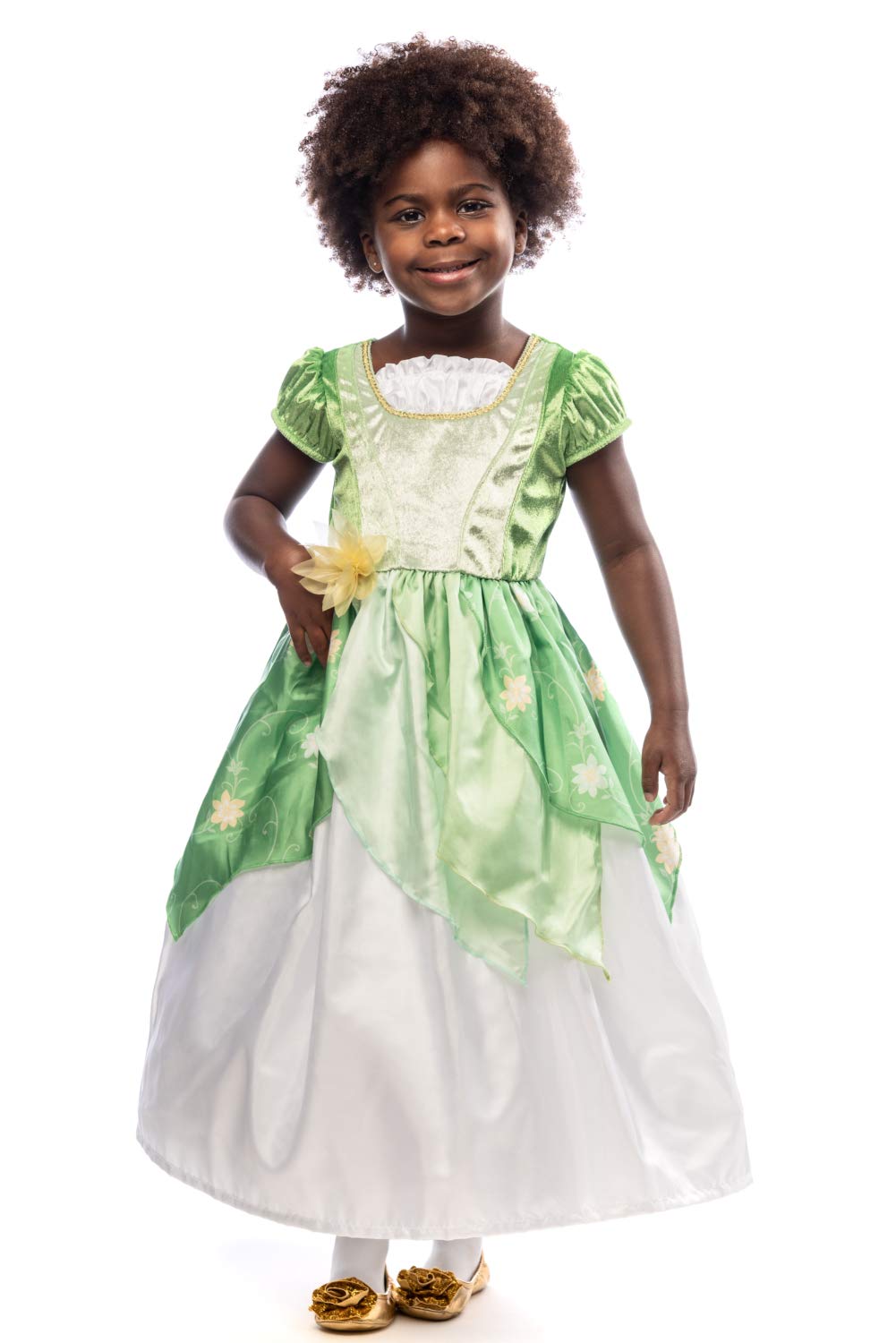 Little Adventures Classic Lily Pad Princess Dress Up Costume (Small Age 1-3) - Machine Washable Child Pretend Play And Party Dre