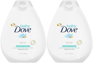 Dove Baby Lotion Sensitive Moisture 13 Ounce Fragrance-Free (384Ml) (2 Pack)