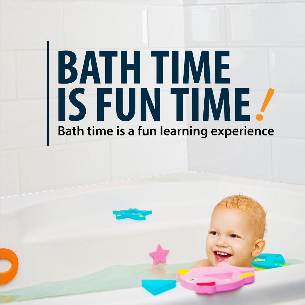 Foam Bath Toys - 100% Non-Toxic Floating Puzzles Animals - Early Learning Bathtub Toy - Fun Educational Geometric Shapes for Tod