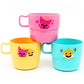 Cute Character Plastic Cups with Handles, Set of 3 Colors, Durable and Lightweight, Easy Grip Handle, Fun Design for Everyday Us