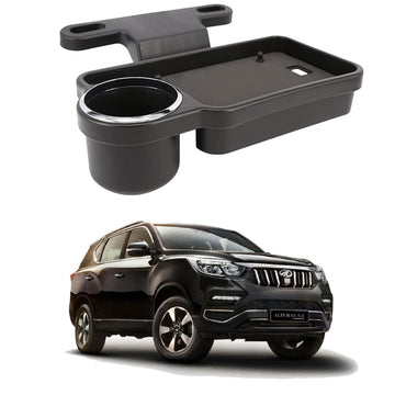 Oshotto (FT04) Foldable Car Auto Headrest Rear Back Seat Table Drink Food Cup Tray Holder Compatible with Mahindra Alturas  Bl