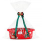 Poschnor Gift Basket Empty for Christmas, Christmas Decorative Baskets with Gift Bags and Ribbons, Small Cotton Rope Storage Bas