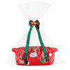 Poschnor Gift Basket Empty for Christmas, Christmas Decorative Baskets with Gift Bags and Ribbons, Small Cotton Rope Storage Bas