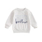Toddler Baby Girl Boy Sweatshirt Big Sister Big Brother Matching Outfits Kids Oversized Pullover Fall Clothes (Blue, 18-24 Month