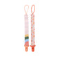 Nuby Pacifinder Baby Pacifier Clip - (2-Pack) - Pacifier Holder Clip with Convenient Hook Loop - Peach Stripes and Hearts