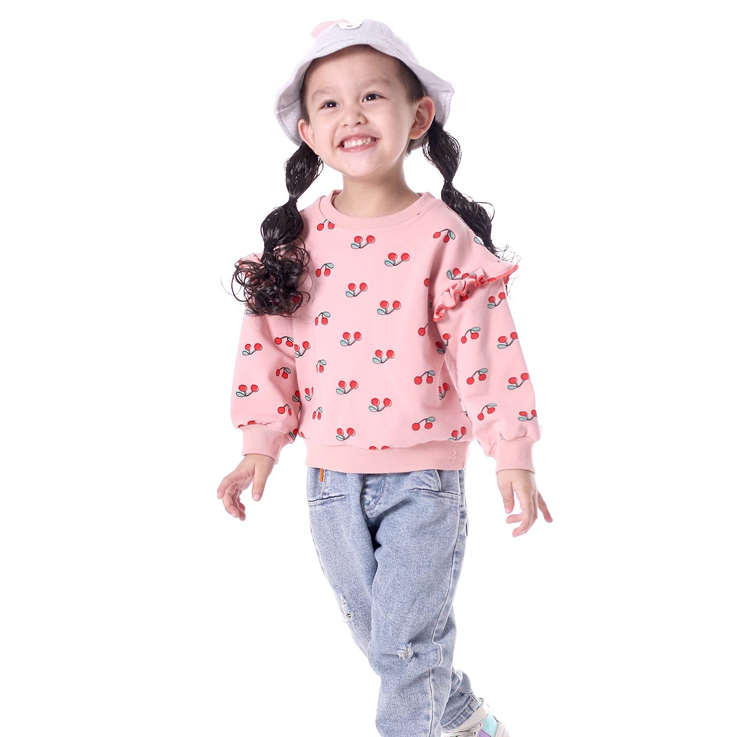 Biniduckling Sweater For Baby Girl Clothes 18 Months Cherry Pink
