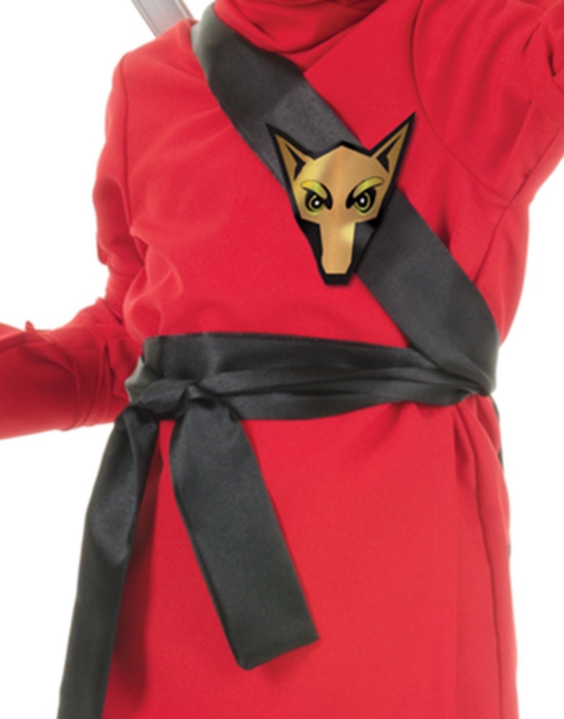 Ninja Red Costume Inspired For The Speically Trained Little Warrior Features Long Sleeve Shirt, Pants, Satin Sash And Belt With