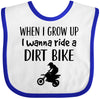 Inktastic Motocross Dirt Biking Future Dirt Biker Baby Bib White And Royal 38A26
