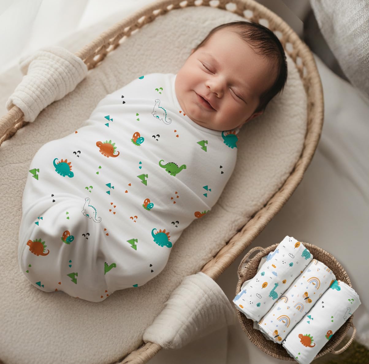 R For Rabbit Cuddlez Swaddle For New Born Baby 100% Soft Cotton Muslin | Lightweight, Breathable & SkinFriendly Multipurpose Sw