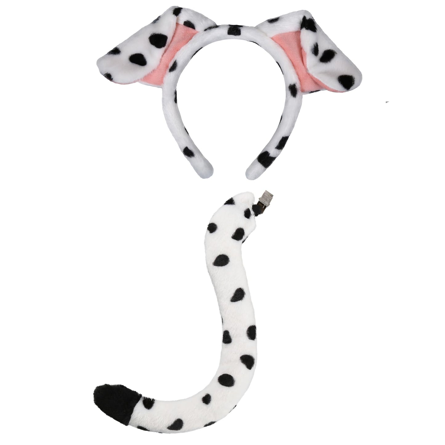 Cheu Dalmatian Ears Headband And Tail For Halloween Play Costume