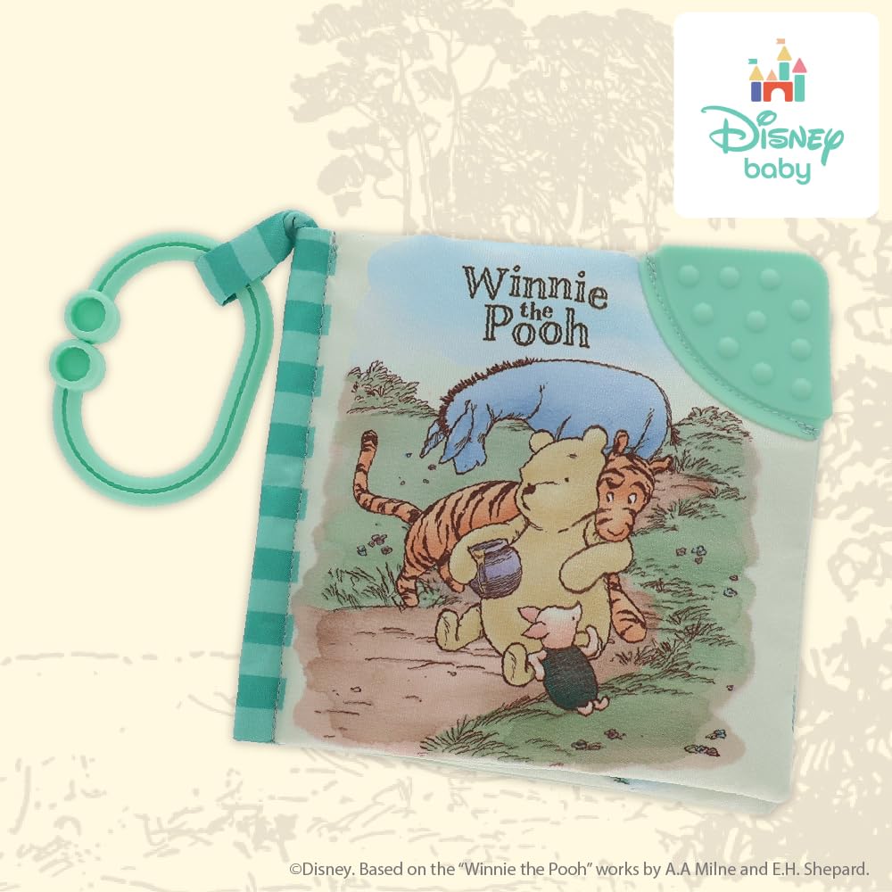 KIDS PREFERRED Winnie The Pooh Soft Book with On The Go Clip, 5 Inches