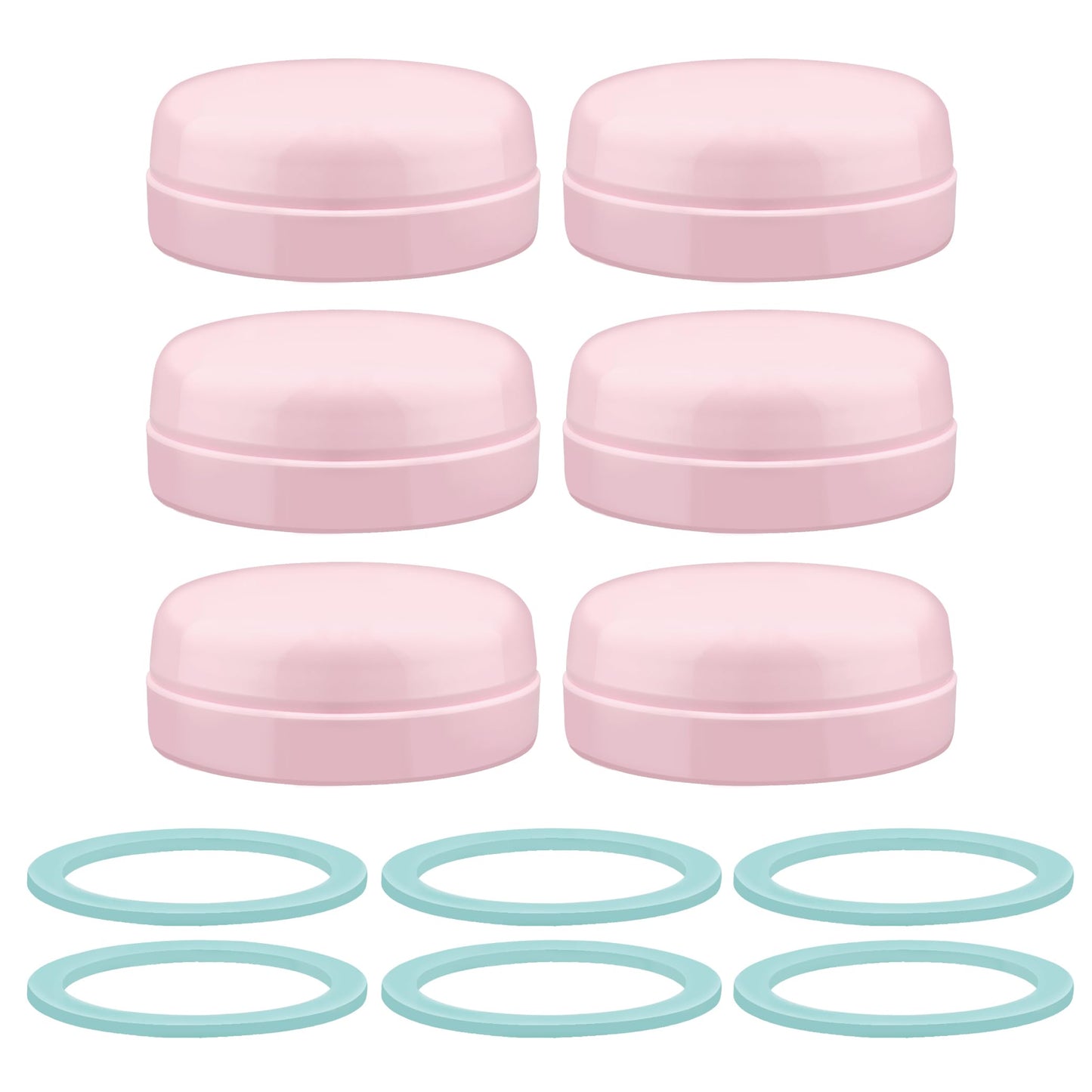 Maymom Solid Lids Aka Travel Caps W/Sealing Ring Compatible With Avent Bottle; Cap Replace Avent Natural Bottle Screw Ring N Sea