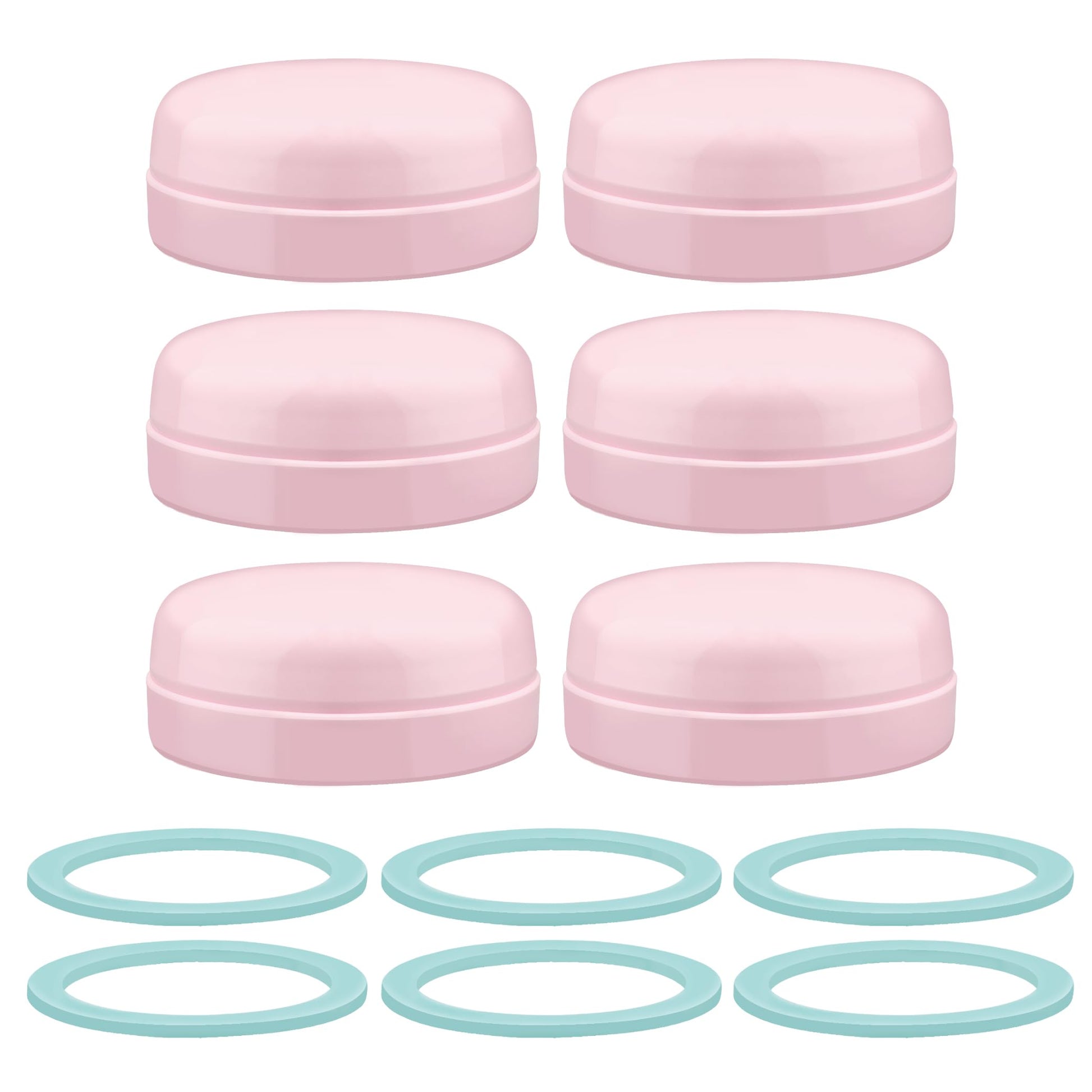 Maymom Solid Lids Aka Travel Caps W/Sealing Ring Compatible With Avent Bottle; Cap Replace Avent Natural Bottle Screw Ring N Sea