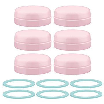 Maymom Solid Lids Aka Travel Caps W/Sealing Ring Compatible With Avent Bottle; Cap Replace Avent Natural Bottle Screw Ring N Sea