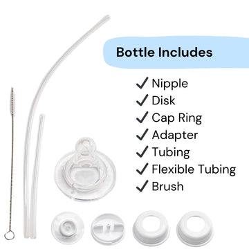 Hands-Free Baby Bottle - Anti-Colic Self Feeding Baby Bottle System 9 Oz (1 Pack - Dinosaur)
