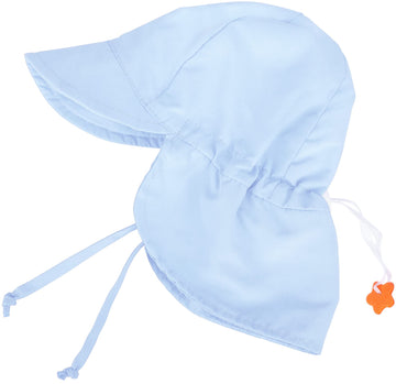 Simplikids Newborn Sun Hat Upf 50+ Uv Ray Sun Protection Infant Hats W/Neck Flap Sun Hat For Baby,Light Blue,0-12 Months