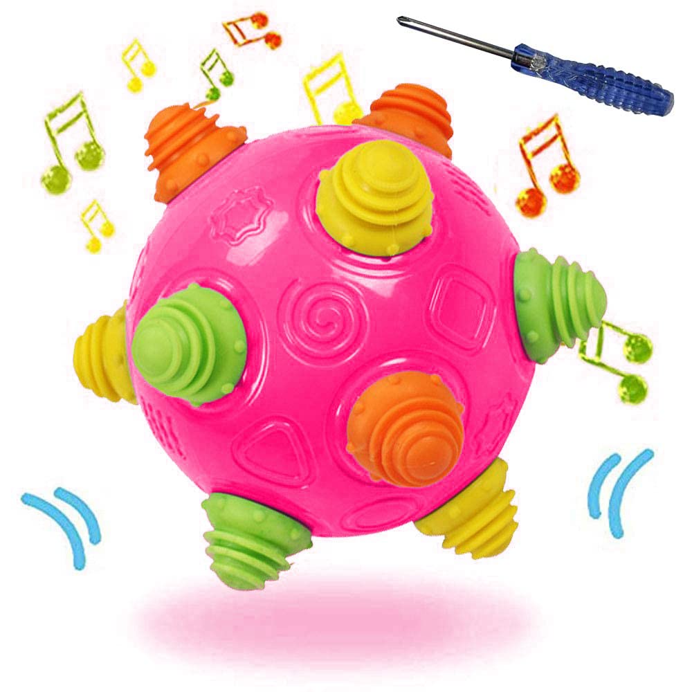 YMDLY Toys Toddler Baby Bouncing Sensory Ball - Sturdy Durable Crawling Ball Toy Fun Learning Ball Toy Two Modes Baby Music Ball
