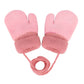 Toddler Baby Knitted Winter Gloves Cable Mittens Cute Cartoon Bear Kids Boys Girls Thermal Thick Fleece Lined Gloves Wool Warm K