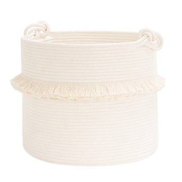 Cherrynow Large Woven Storage Baskets - 16'' X 13'' Cotton Rope Decorative Hamper For Nursery, Toys, Blankets, And Laundry, Cute