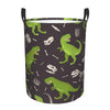Pevtufa Dinosaur Skeleton (2) Foldable Laundry Basket Organizer,Fabric Clothes Toy Storage Basket Nursery Hamper Storage Bin For