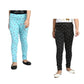 Girls Cotton Stylish Printed Slim Fit Leggings Pants (Pack of 2) Multicolor38