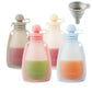 Pandaear Reusable Silicone Baby Food Pouches, 4 Pack Squeeze Pouches For Toddler Kids, Bpa-Free Silicone Refillable Baby Food St