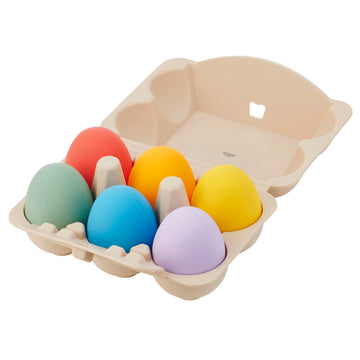 tickit SiliSoft Sensory Eggs | 6 Eggs with A Soft Silicone Carton for Sensory Play and Early Learning