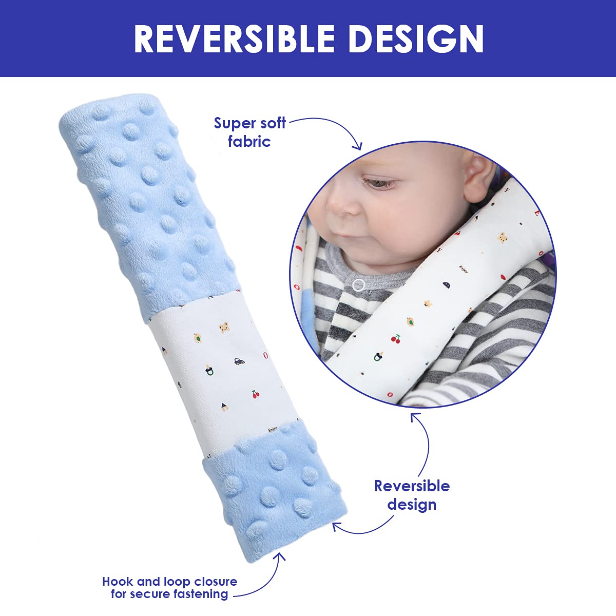 4 Pack Car Seat Belt Straps Cover For Baby Kids, Baby Carrier Straps Covers Stroller Strap Pads Baby Car Seat Belt Neck Covers F