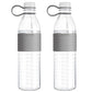 Copco Hydra Chevron Reusable Water Bottles | Clear Water Bottles For School, Gym, Travel, & More | Bpa Free Tritan Plastic Water