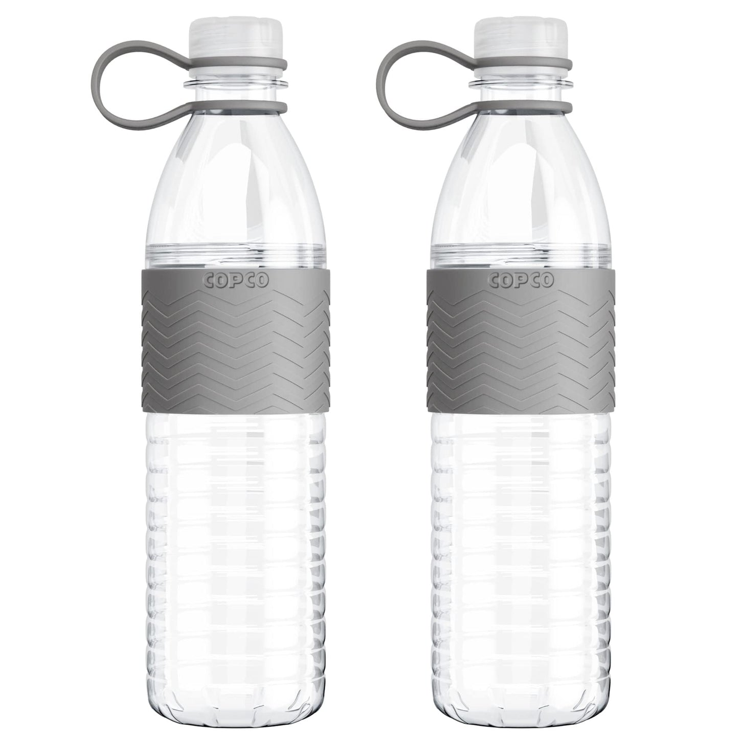 Copco Hydra Chevron Reusable Water Bottles | Clear Water Bottles For School, Gym, Travel, & More | Bpa Free Tritan Plastic Water
