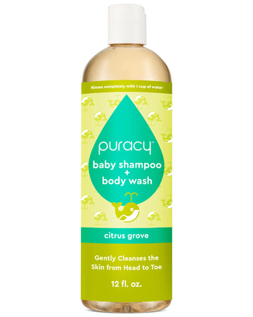 Puracy Shampoo & Body Wash For Children, Gently Scented Natural Baby Wash For Sensitive Skin, Plant-Based Baby Shampoo And Daily