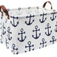 HIYAGON Kids Storage Basket Nautical Gift Basket Empty Boys Toy Storage Bin Organizer Box Rectangular Room Decor for Home,Books 