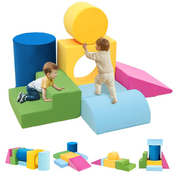 Edbuosy Toddler Climbing Toys Indoor, 7-Piece Colourful Foam Climbing Blocks For Toddlers, Soft Play Climbing For Toddlers, Modu