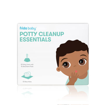 Frida Baby Potty Cleanup Essentials  Leak-Proof Potty Liners And Disposable Floor Pads For Potty Training