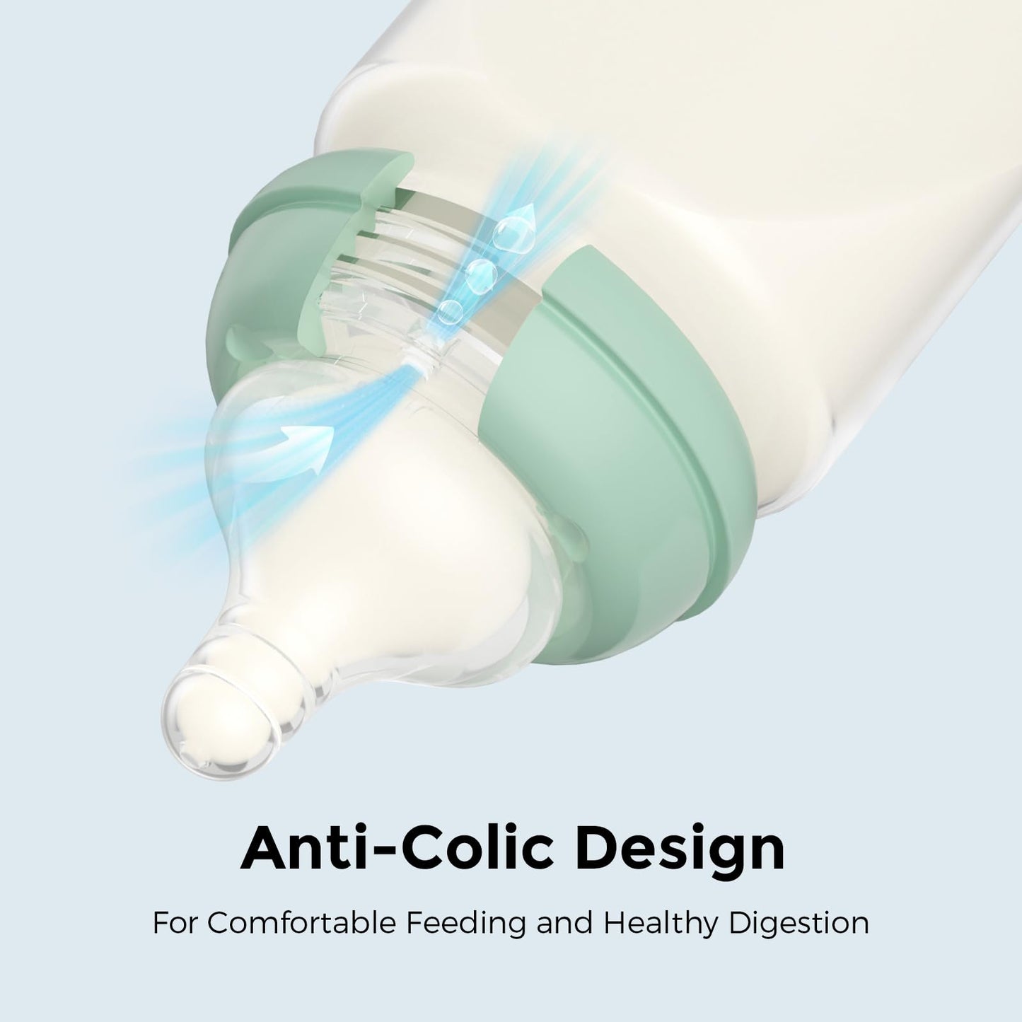 Momcozy Soft Baby Nipple Premium Natural Flow Silicone For Wide-Neck Bottles, Bpa-Free, Perfectly Compatible With Momcozy Breast