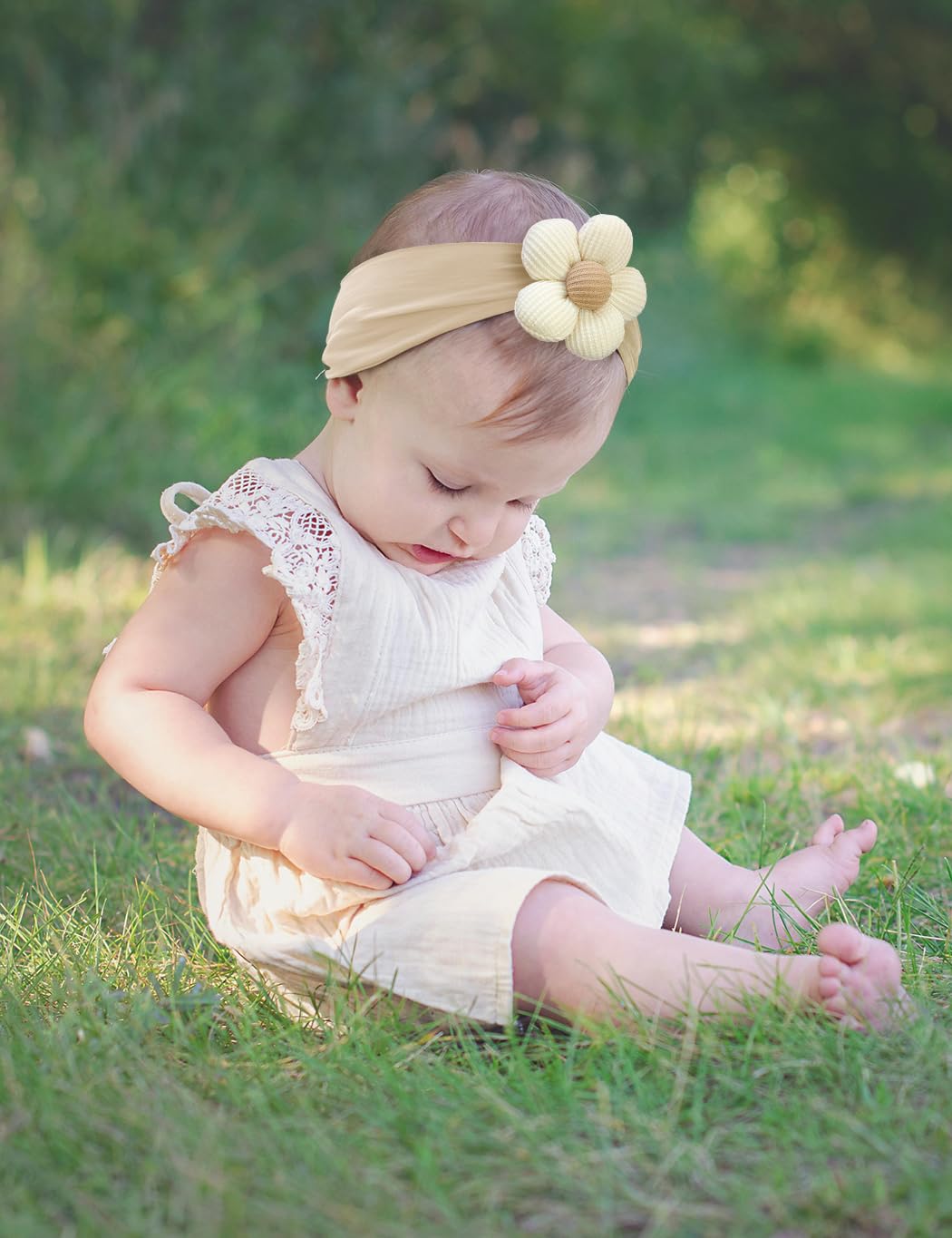 Zurlefy Stretchy Baby Girl Headbands Bows, Infant Headband Bows For Baby Bonnet Newborn Head Wraps Toddler Unisex (03H-15)