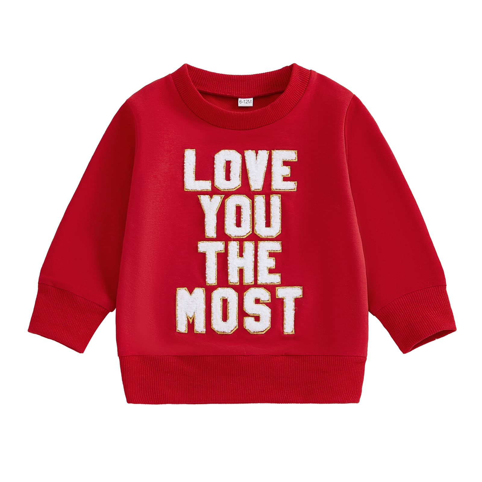 Bonangber Toddler Baby Girl Valentines Day Outfit Love Crewneck Sweatshirt Letter Long Sleeve Shirt Pullover Tops Valentines Day