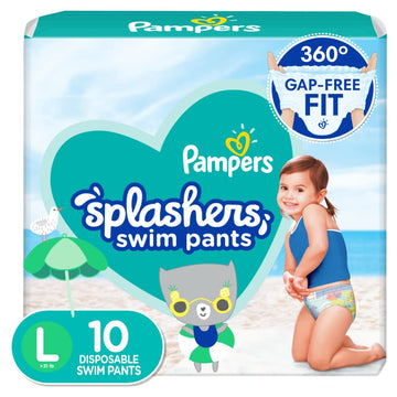 Pampers Splashers Swim Diapers Large 10 Ct