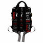 Artsadd Custom Name Diaper Bag For Mom, Personalized Black And Red Monogram Backpack With Stroller Straps Large Travel Shoulder