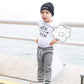 Renotemy Baby Boy Summer Clothes Short Sleeve New To The Crew Toddler Boy Clothes Outfits Boy Outfits 12-18 Months Gray