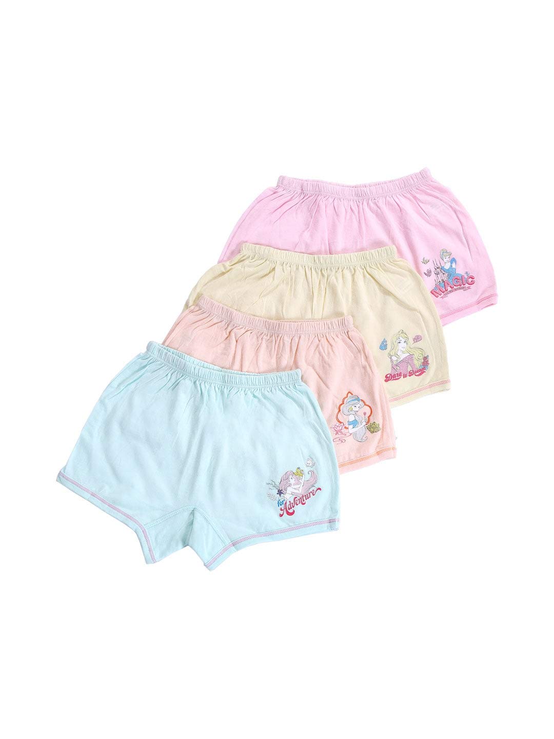 Bodycare Kids Girls Printed Shorts Pack Of 4 Print Suitable For All Day Wear With Ultrasoft And Durable Waistband For Rash Free 