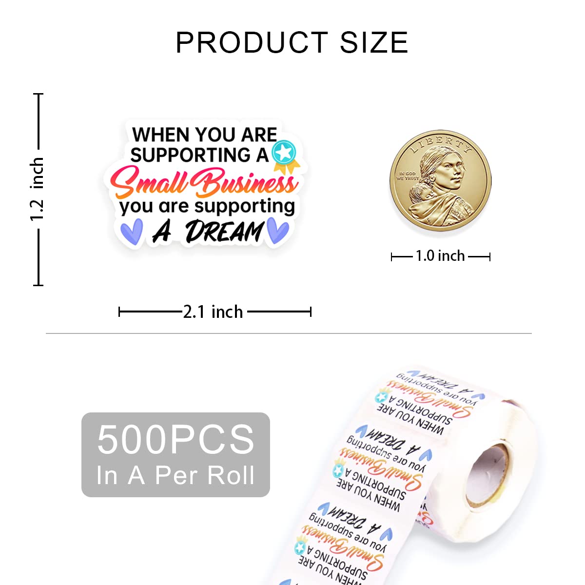 Cute Small Business Stickers,Funny You Are Supporting A Dream Small Business Stickers,Thank You Stickers, Packaging Stickers, Ma