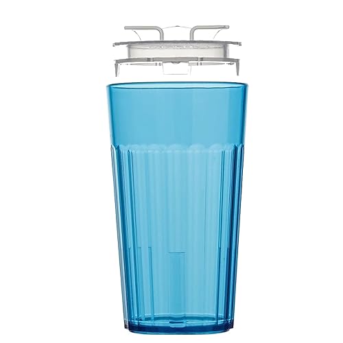 Reflo Smart Cup (Blue 1-Pack) Open Training Cup, Toddler Cup, No Suction 6Oz, 360 Control-Flow, Usa Made Premium High-Impact Pla