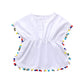 Douhoow Toddler Baby Girls Swim Cover-Up Beach Sundress Summer Poncho Rash Guards (1-2 T, Solid White)