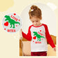 Toddler Boy Girl Valentine'S Day T-Shirt Dinosaur Love Bites Cotton Long Sleeve Tees Kids Boys Heart Shirt Tops 2T
