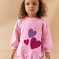 Akyzic Baby Girl Sweatshirt Heart Print Valentines Day Outfit Kids Sweaters Tops Pullover Toddler Long Sleeve Crewneck Heart Shi