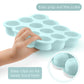 Samuelworld Baby Breast Milk And Food Storage Container, 12 Portions X 2.5Oz, Stackable Food Grade Silicone Tray With Clip-On Ha