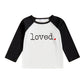 Canis Toddler Baby Boys Girls Valentines Day Shirt Monster Truck Loved Heart Graphic Tee Raglan Long Sleeve Top (White Loved, 4-