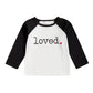 Canis Toddler Baby Boys Girls Valentines Day Shirt Monster Truck Loved Heart Graphic Tee Raglan Long Sleeve Top (White Loved, 1-